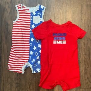 Cat & Jack Patriotic Onesies Set